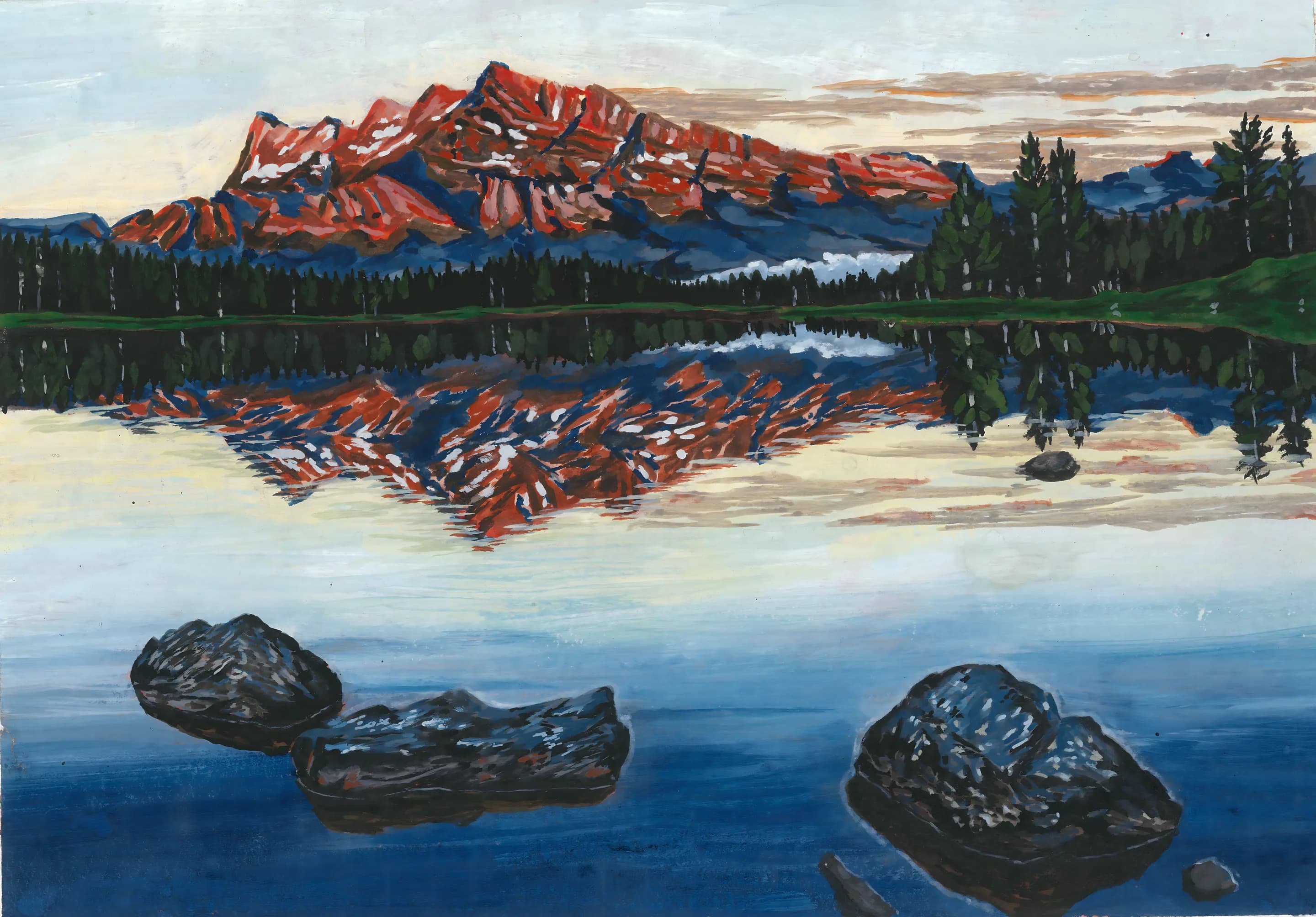 Serene Mountains, an original painting by Rupa Mandal